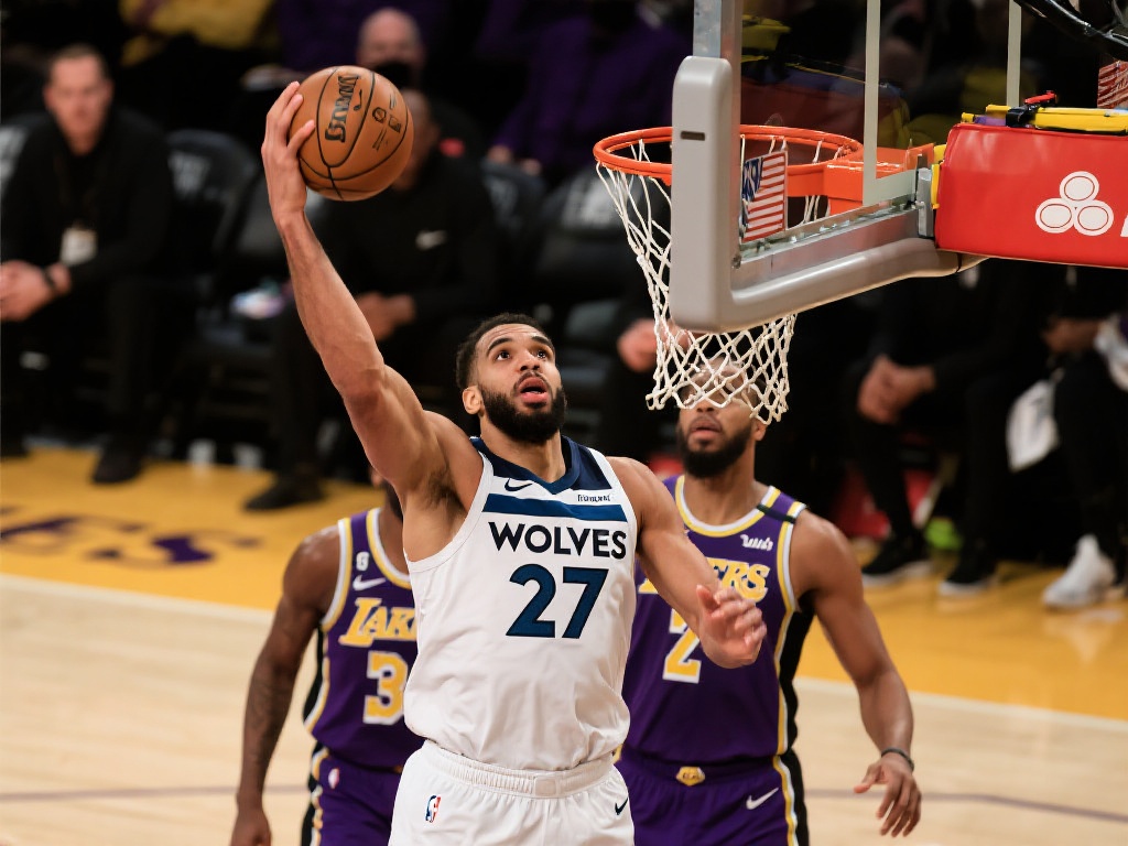 詹姆斯拼尽全力难救主 湖人不敌森林狼遭淘汰 戈贝尔的表现堪称比赛的决定因素。作为森林